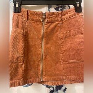 Altard State Corduroy Mini Skirt with Zipper Size XS.